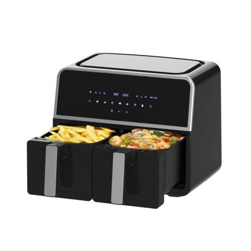 panorama design cuisine equipee moderne Friteuse sans Huile 2 bac de 4.5Lx2 Air Fryer control Digital