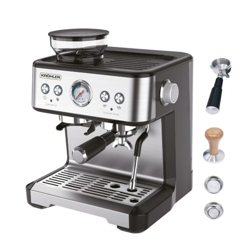 panorama design cuisine equipee moderne Machine a Cafe avec Moulin a GrainSysteme de Cappuccino Latte 2.6L